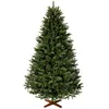 Image de FAIRYTREES Sapin de Noël Artificiel Nordmann Premium 150 cm Éléments naturels moulés par Injection Fabriqué en UE Support en Bois
