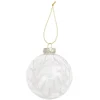 Image de Boule De Noël En Verre Fougères Dorées Ø 8 Cm