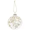 Image de Boule De Noël En Verre Feuillage Doré Ø 8 Cm