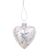 Image de Boule De Noël Coeur En Verre 10 X 8 Cm