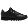 Image de Chaussures Femme REEBOK Classic Leather Noir - Dessus en Cuir - Talon Plat - Lacets