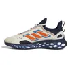 Image de Basket adidas Originals WEB BOOST RUNNING - Réf. GZ6447. Couleur : Blanc Bleu Rouge. Détails. - Tige textile. - Fermeture à lacet.