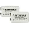 Image de EXTENSILO 2x Piles bloc batterie 9V pour divers appareils (1Ah 9V Li-ion) prête à lemploi avec USB-C