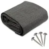 Image de Tapis pour auvent de camping 3 x 6 m 240 g/m² HDPE - avec oeillets en acier inoxydable et 4 piquets en T