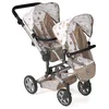 Image de Poussette de poupée Linus Duo Beige avec oursons