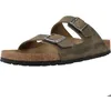 Image de Chaussure Birkenstock Modèle Arizona Oiled Leather - Coleur Vert