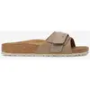 Image de Sandales Birkenstock Oita cuir suédé largeur étroite beige marron - 36