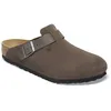 Image de Sabots Birkenstock Boston en cuir gris