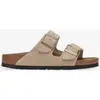 Image de Sandales Birkenstock Arizona Suede Leather largeur étroite beige marron - 36