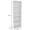 Image de Vicco bibliothèque, blanc, 60x190cm avec 5 compartiments