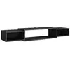 Image de Vicco meuble tv, béton noir, 139.7x20.3cm avec des étagères ouvertes