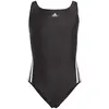 Image de Maillot de bain adidas 3S noir mat blanc fille - 116