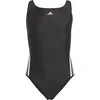 Image de Maillot de bain 1 pièce à 3 bandes fille adidas Noir 9/10 ans IB6009