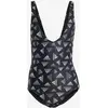 Image de Maillot de bain adidas Allover Print Sportswear noir blanc femme - 34