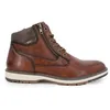 Image de Bottines Homme - Marque - Talon Plat - Cognac - Marron - Synthétique