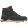 Image de Mustang - Bottines Bleu Marine à Talon Plat Avec Un Zip Et Des Lacets Ronds - Bleu Marine 44