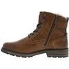 Image de Mustang - Bottines Brunes à Talon Décroché Bas Avec Un Zip Et Des Lacets Ronds - Brunes 40