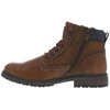 Image de Mustang - Boots Brunes à Talon Décroché Bas Avec 2 Zips Et Des Lacets Ronds - Brunes 40
