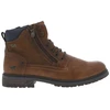 Image de Mustang - Boots Brunes à Talon Décroché Bas Avec 2 Zips Et Des Lacets Ronds - Brunes 44