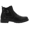 Image de Mustang - Boots Noires à Talon Plat Avec Un Zip Et Un Soufflet élastiqué - Noires 44