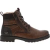 Image de Mustang - Bottines Marron à Talon Décroché Bas Et à Lacets Et Zip Latéral - Marron 41