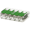 Image de 25 mini connecteur WAGO 5 entrées pour fil souple ou rigide "Green Range" 221-425