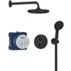 Image de Ensemble de douche encastré - 1 + 2 jets - Mitigeur thermostatique - GROHE - 348832430 - Noir