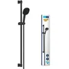 Image de Ensemble de douche avec pommeau 2 jets barre 90cm et flexible - GROHE Vitalio Comfort 110 269302431 - Economie deau - Noir Mat