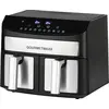 Image de Gourmetmaxx 11339 Friteuse Double 7 L Autonome 2400 W Friteuse D’air Chaud Noir, Métallique
