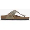Image de Sandales Birkenstock Gizeh Rivet cuir suédé largeur étroite marron femme - 37