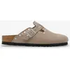Image de Sabots Birkenstock Boston Rivet Suede largeur étroite beige femme - 38