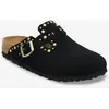 Image de Sabots Birkenstock Boston Rivet Suede étroit noir femme - 41