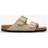 Image de Sandales Birkenstock Arizona BS Birko-Flor largeur étroite beige marron femme - 39