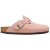 Image de BIRKENSTOCK Boston Pink Clay - Sabot en cuir velours - Taille 38 - Coupe étroite