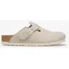 Image de Sabots Birkenstock Boston Suede Leather largeur étroite gris clair marron - 37