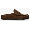 Image de Chaussures Birkenstock Naples Wrapped Suede largeur normale marron foncé noir - 42