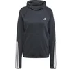 Image de Sweatshirt à capuche femme adidas Own the Run 3 Stripes Noir XS IK5015