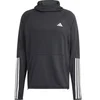 Image de Sweatshirt à capuche adidas Own the Run 3 Stripes Noir S IK4984