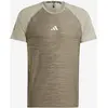Image de T-shirt adidas Gym+ Training 3 bandes manche courte vert kaki - S