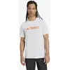 Image de T-shirt adidas Terrex Classic Logo manches courtes blanc orange - L
