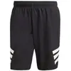 Image de Maillot de bain adidas 8 pouces 3 bandes noir pur blanc - M