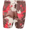 Image de Maillot de bain adidas Tie-Dye 5 pouces marron rouge - L