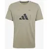 Image de T-shirt adidas Climacool Training Camo Logo Graphique manches courtes beige noir - S