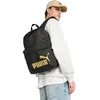 Image de PUMA Sac à dos noir pour femme et homme - Phase Backpack Puma Black - Gold - No. 1 Logo 292177