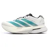 Image de Baskets Blanches/Turquoises Adidas Adizero Boston 13