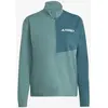 Image de T-shirt adidas Terrex Multi Climacool demi-zip manches longues vert turquoise femme - XL