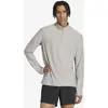 Image de Sweat adidas ADI365 Running Iconic Climacool demi-zip gris clair - M