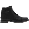 Image de Bugatti - Bottines En Cuir Noires Avec Semelle à Talon Plat Et à Lacets Ronds - Noires 41