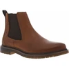 Image de Bugatti - Bottines En Cuir Cognac Avec Semelle à Talon Décroché Bas Et Logo Embossé - Cognac 40