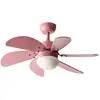 Image de Ventilateur De Plafond Avec Lampe Logar Avec Télécommande Led Rose
